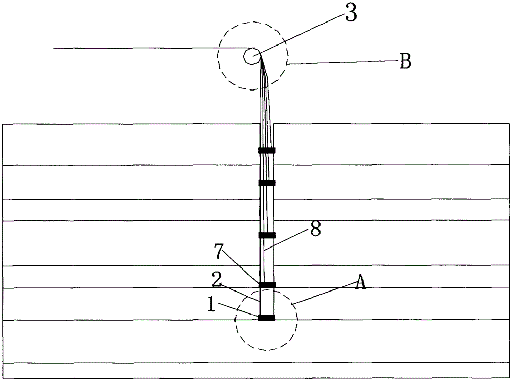 Device and method used or monitoring rock strata movement in three-dimensional similar material simulation experiment