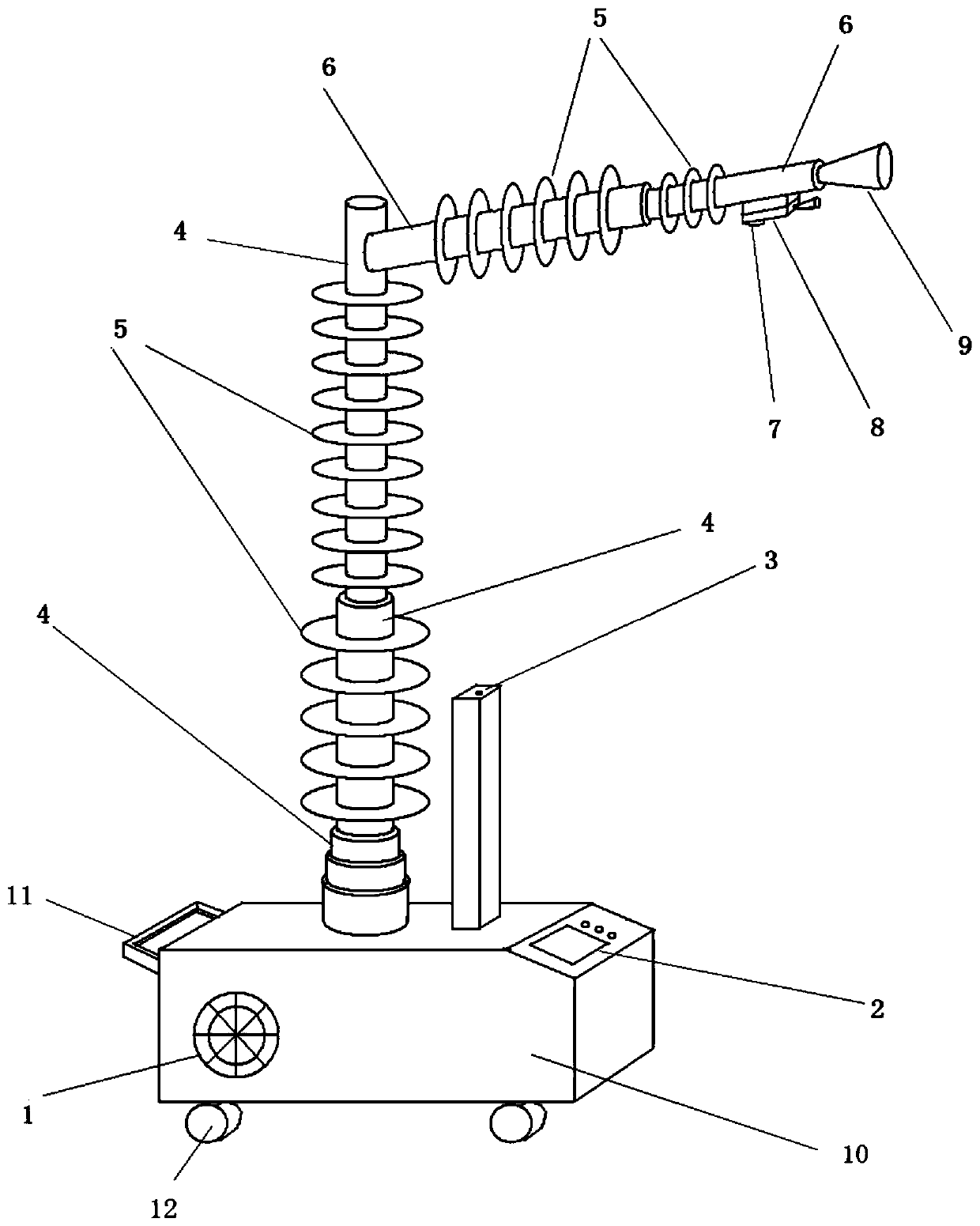 Emergency monitoring and processing device for power primary equipment defects