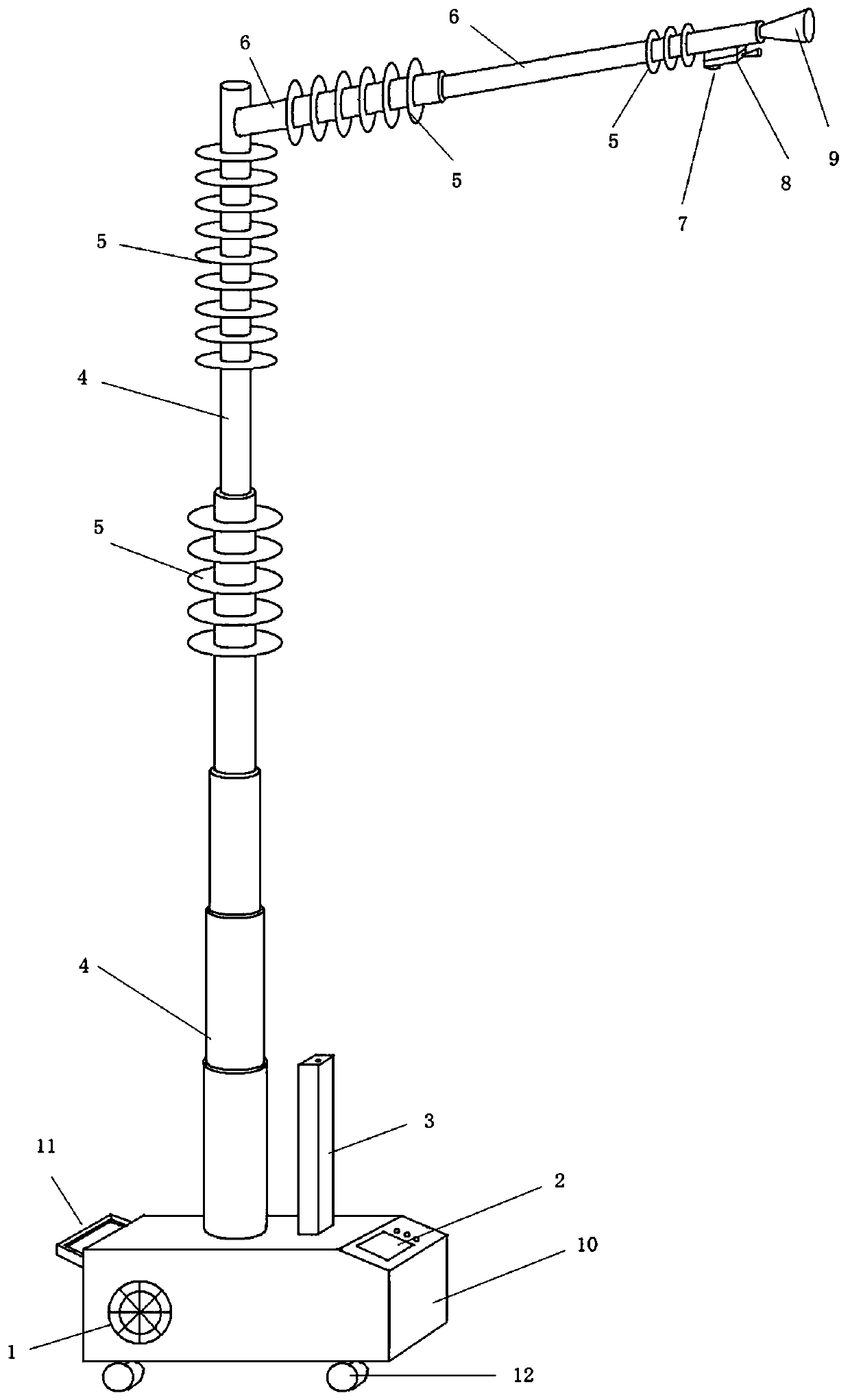 Emergency monitoring and processing device for power primary equipment defects