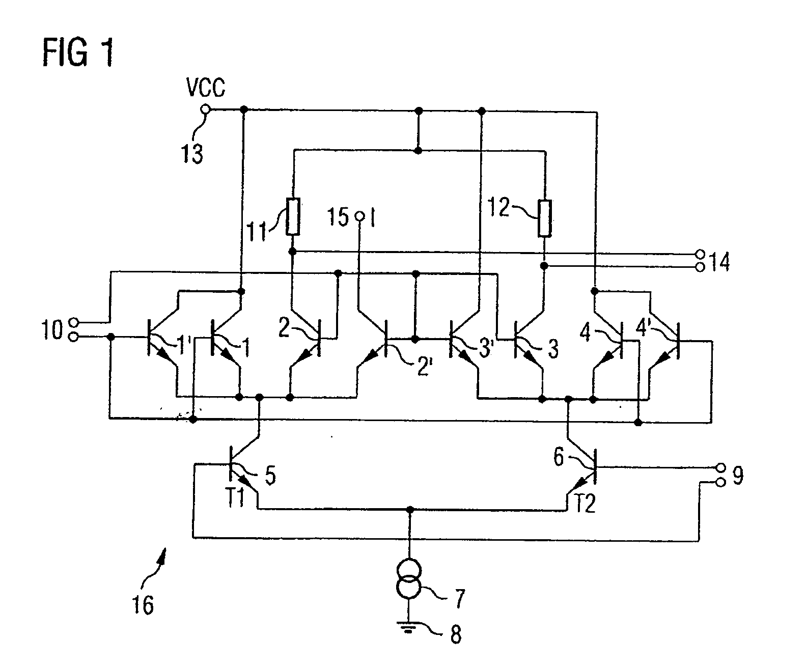 Amplifier arrangement and control loop having the amplifier arrangement