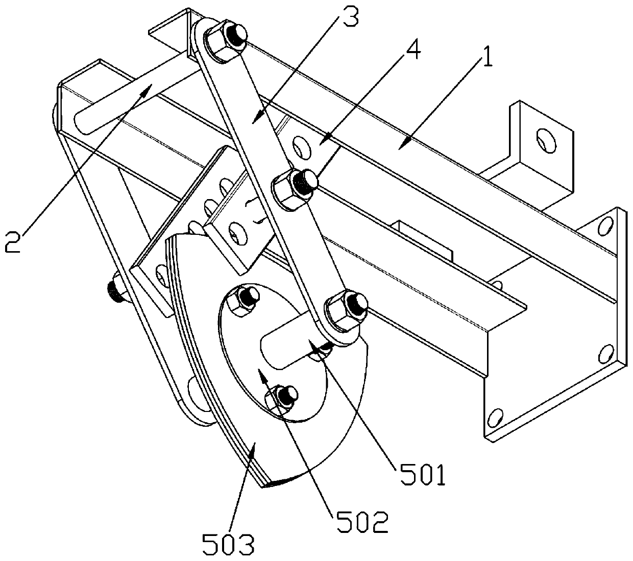 Weed pressing and cutting device for paddy field