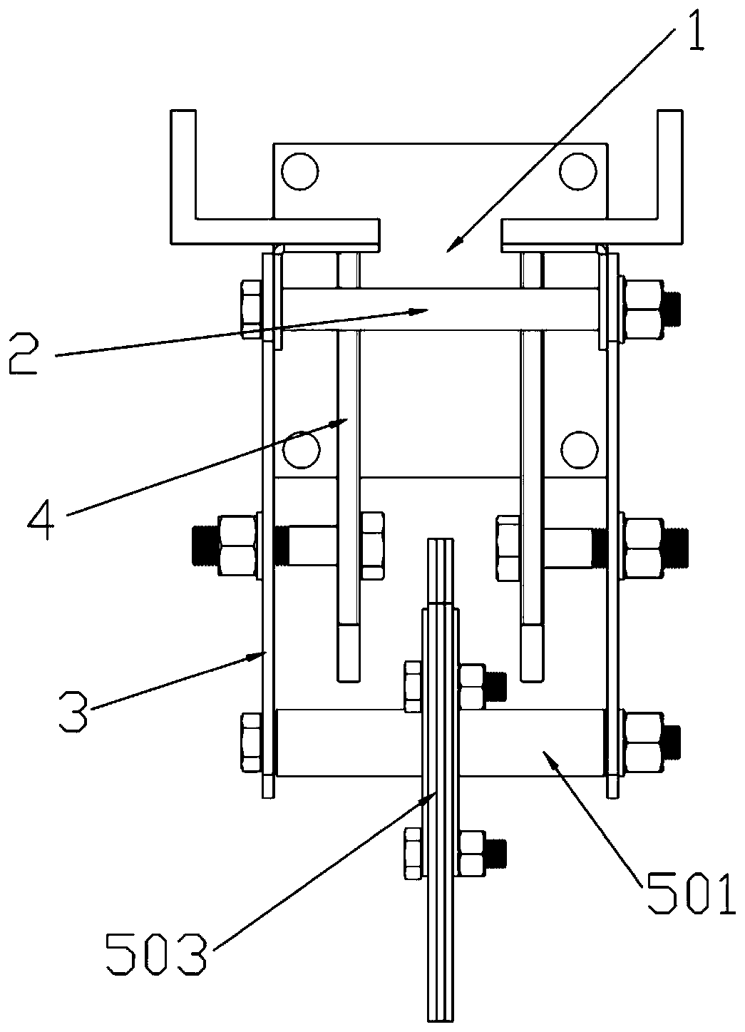 Weed pressing and cutting device for paddy field