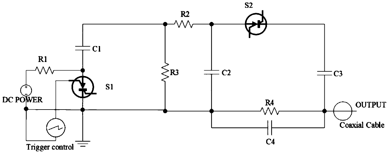 High-voltage pulse signal generator and circuit and circuit parameter calculation method thereof