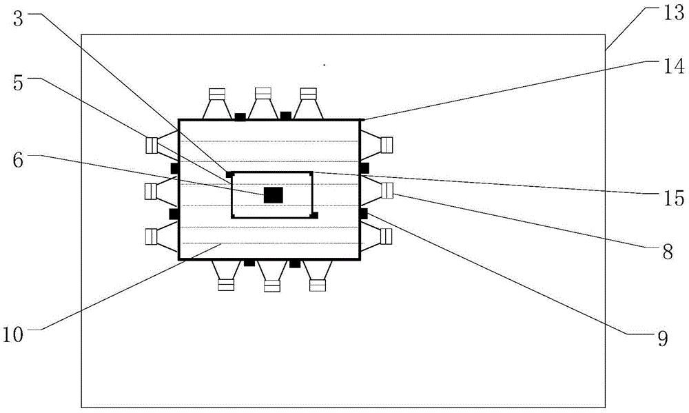 High-sound-energy-density single-slot vacuum frequency-mixing immersion type ultrasonic surface treatment device