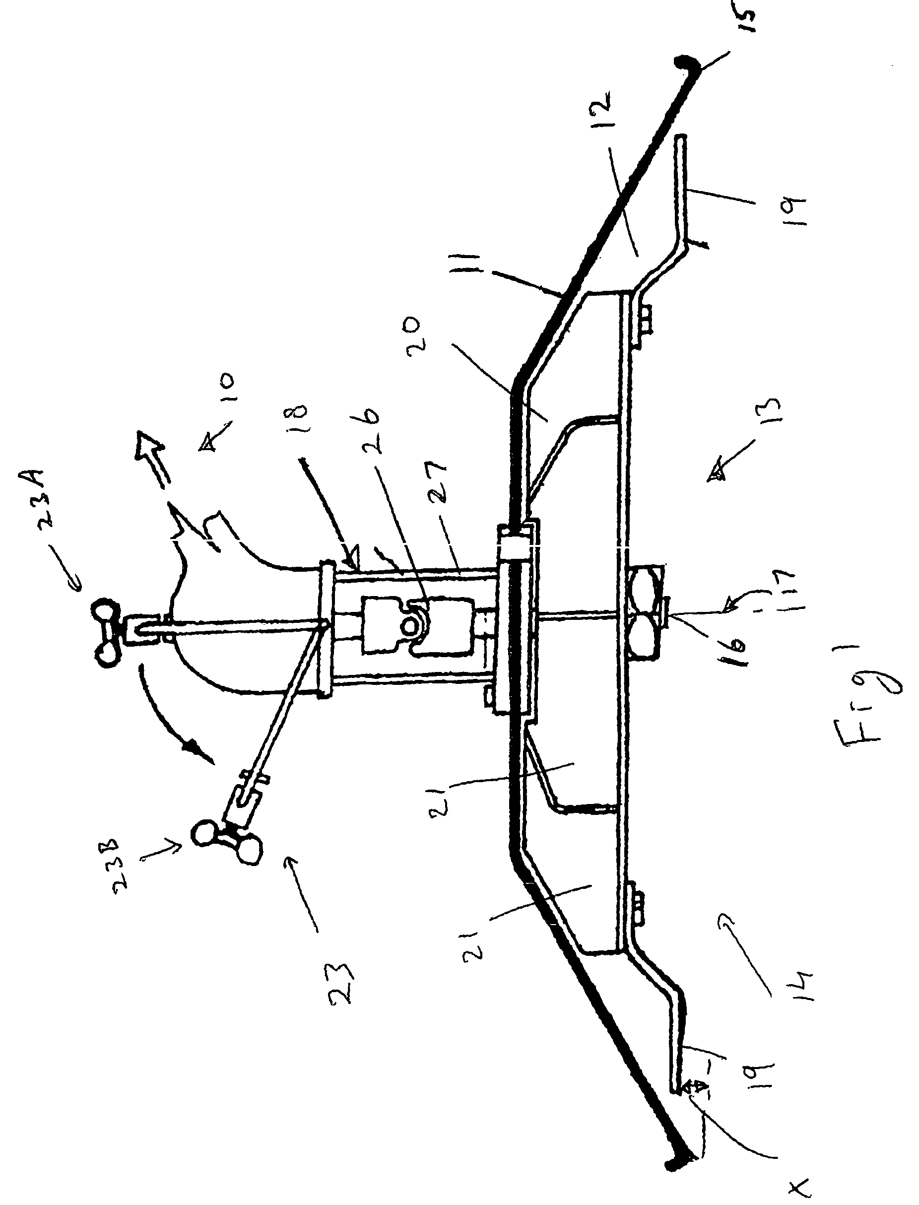 Trimmer lawn mowing device