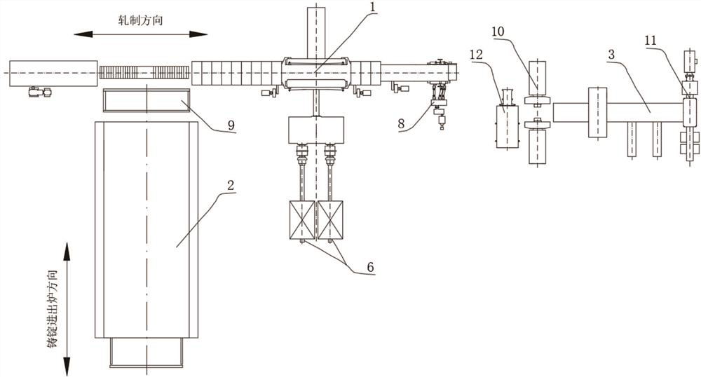 Arrangement method of copper plate strip hot rolling workshop and hot rolling process