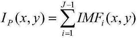 Image de-noising method based on improved two-dimensional experience modal decomposition algorithm