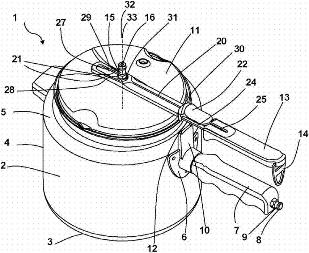 Household pressure-cooking appliance with decompression control member