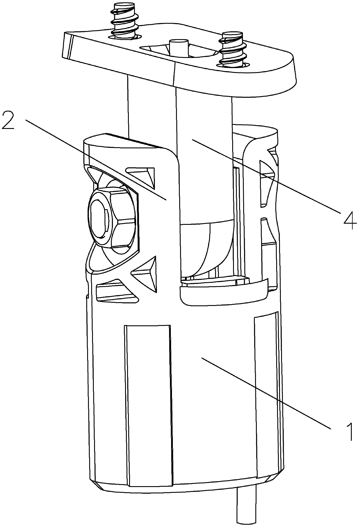 Rotary shaft structure for table lamp and threading method for rotary shaft