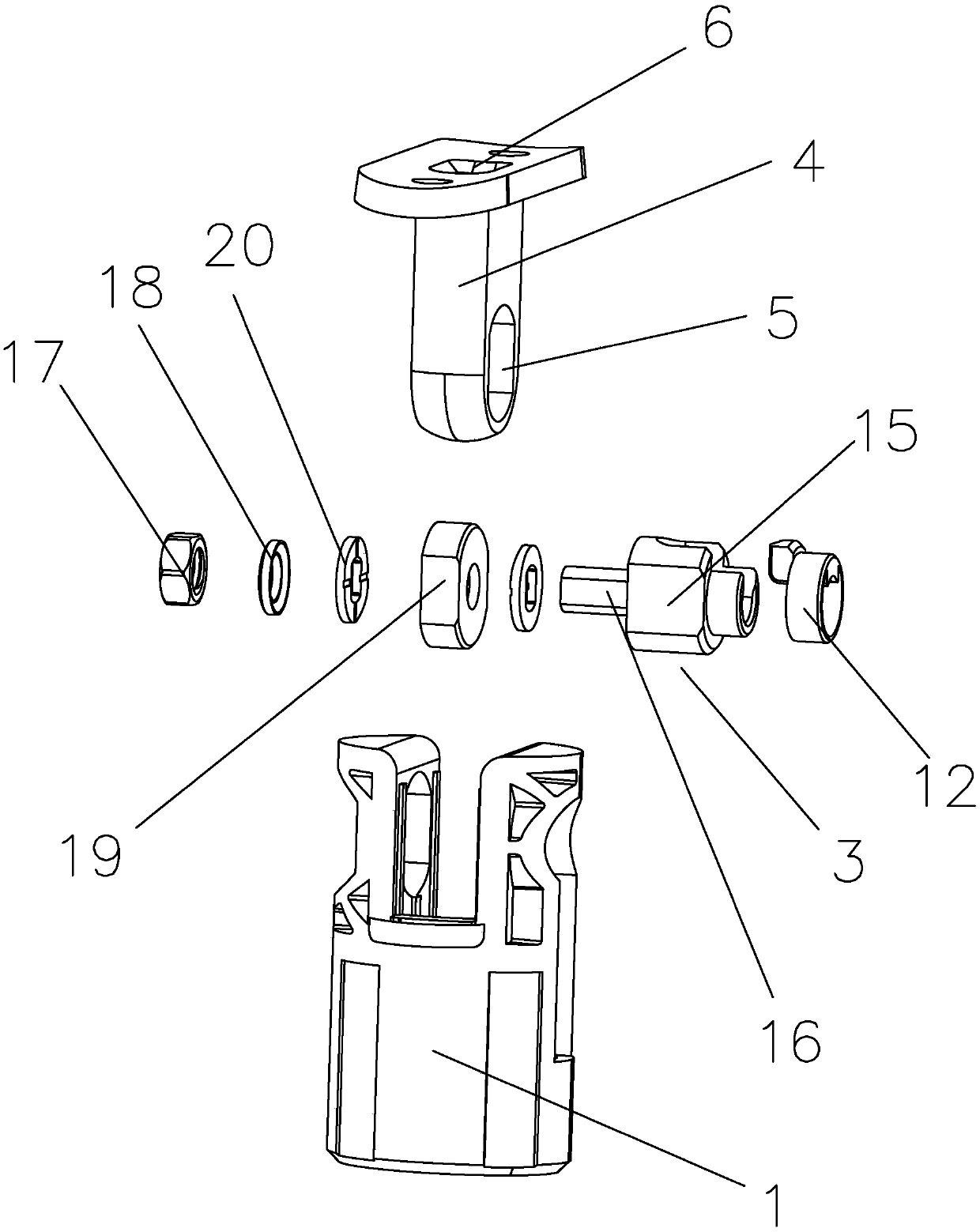 Rotary shaft structure for table lamp and threading method for rotary shaft