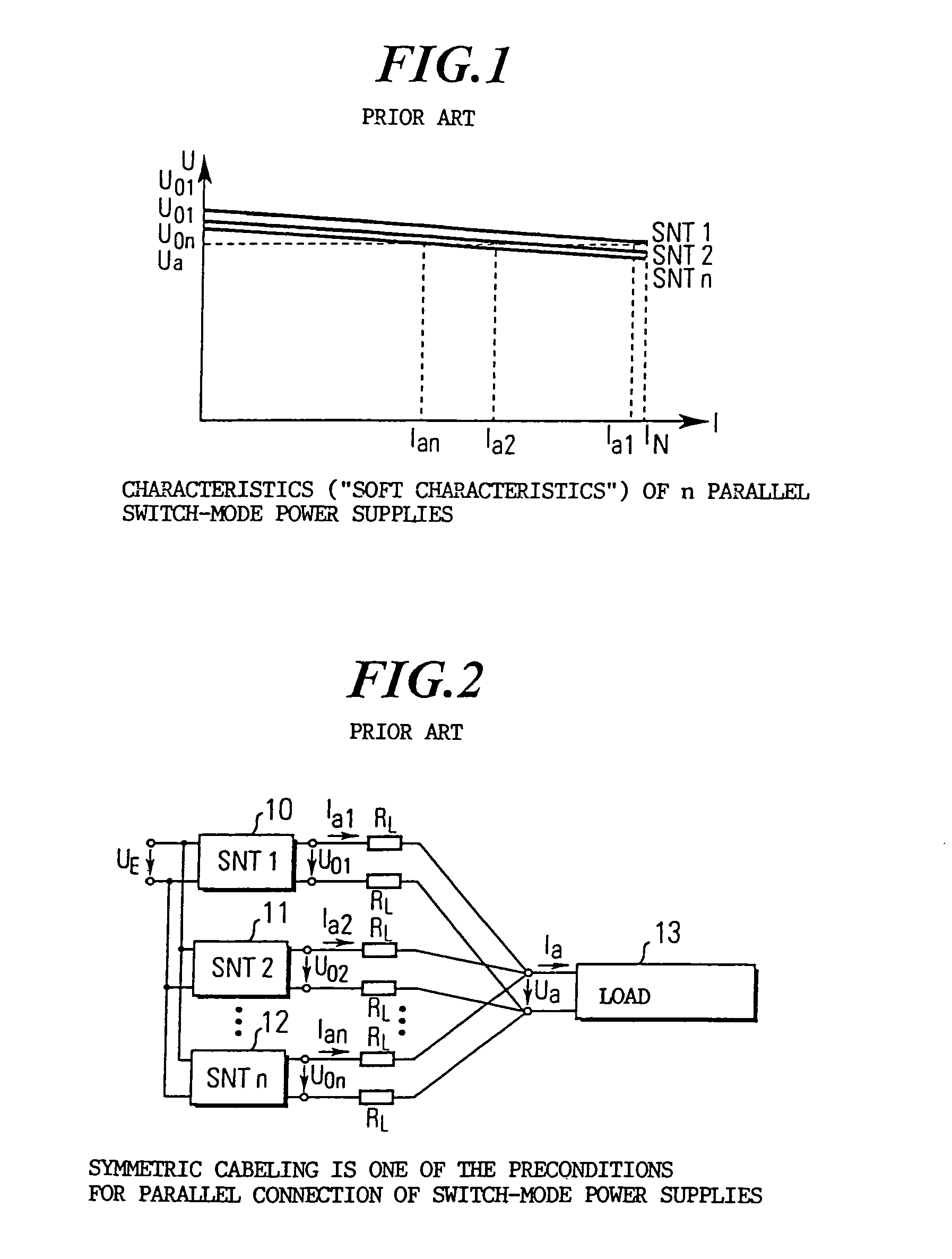 Power supply device comprising several switched-mode power supply units that are connected in parallel