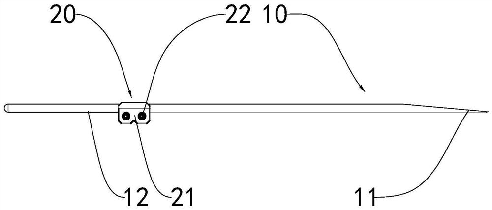 Intramedullary locking needle with terminal extramedullary locking function