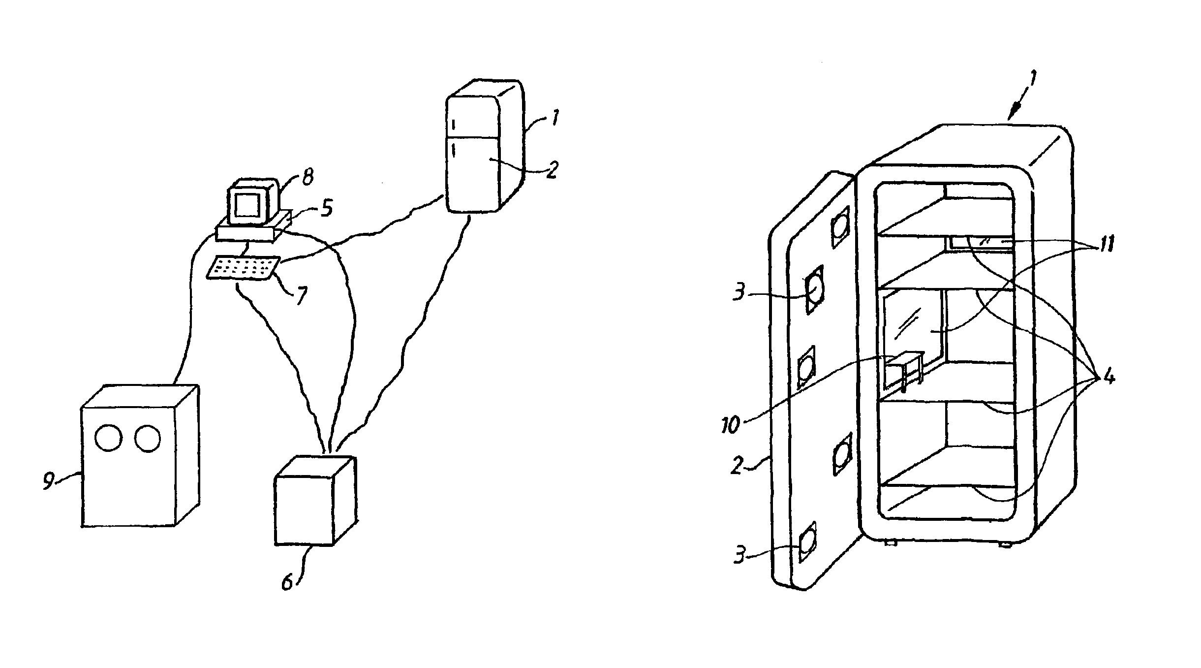 Method and apparatus for keeping a check on the storage time for goods in a storage