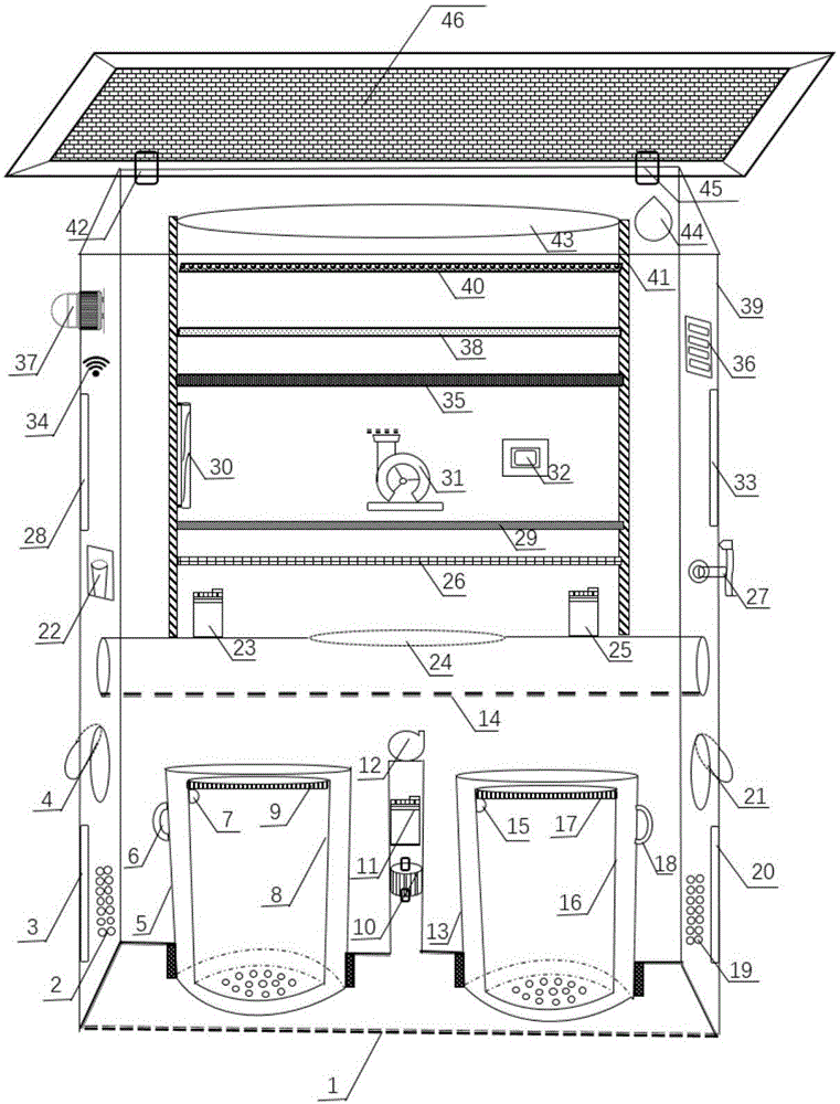 High-capacity intelligent public trash can capable of conducting disinfecting and removing haze