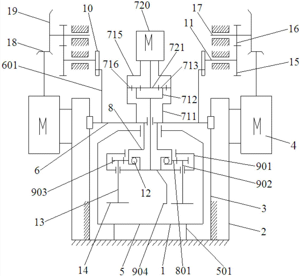 Vertical shaft planet stirring machine capable of lifting materials