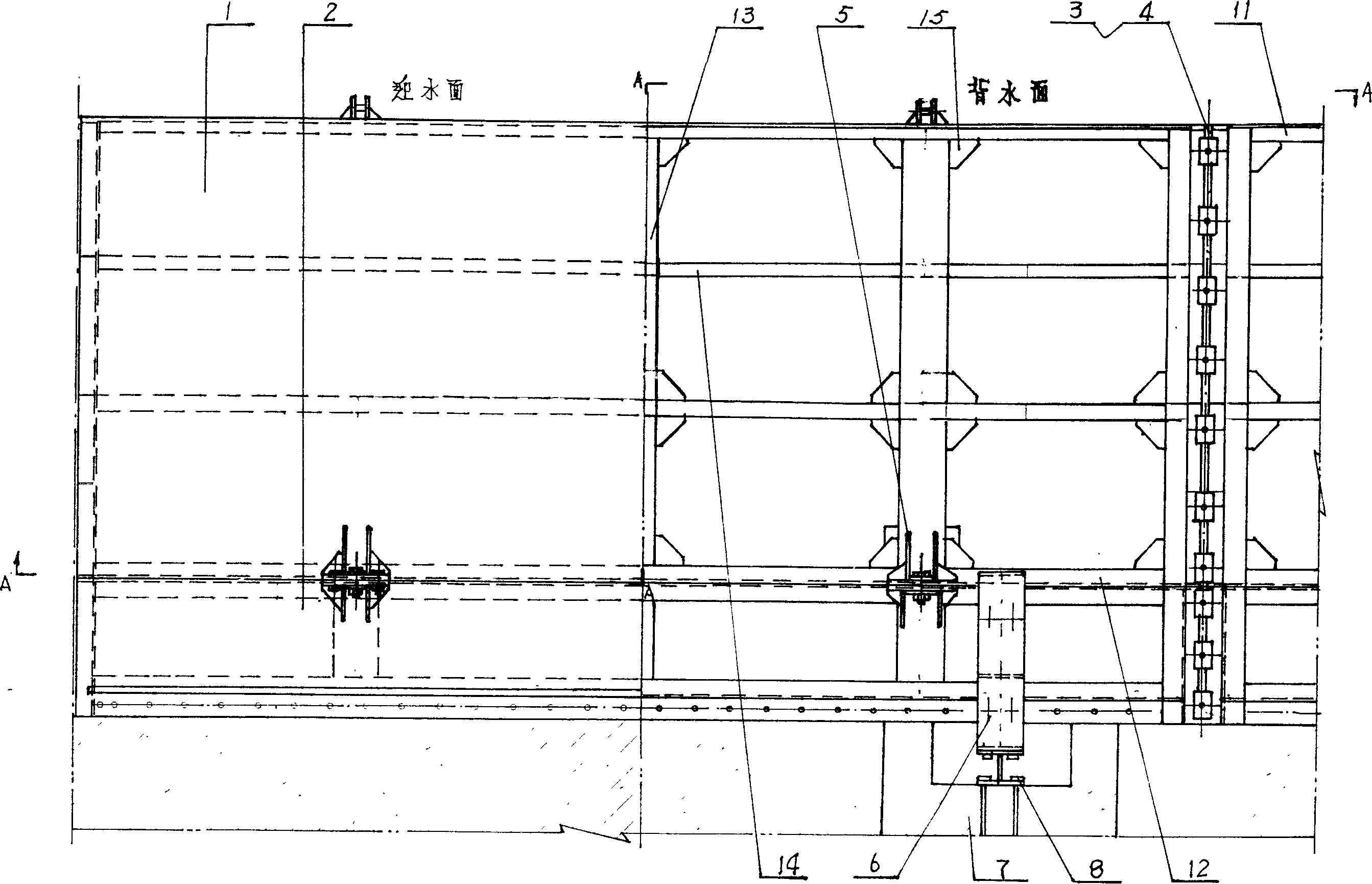 Movable steel gate plate and movable wall for dyke