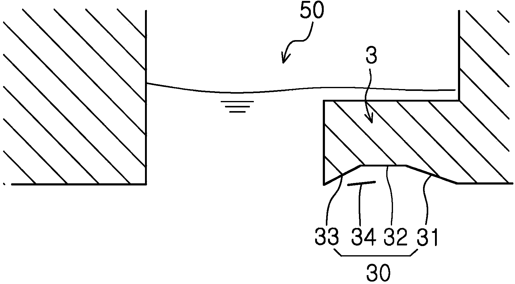 Drillship having block for preventing vortex with concave type flow stabilizer part in moonpool