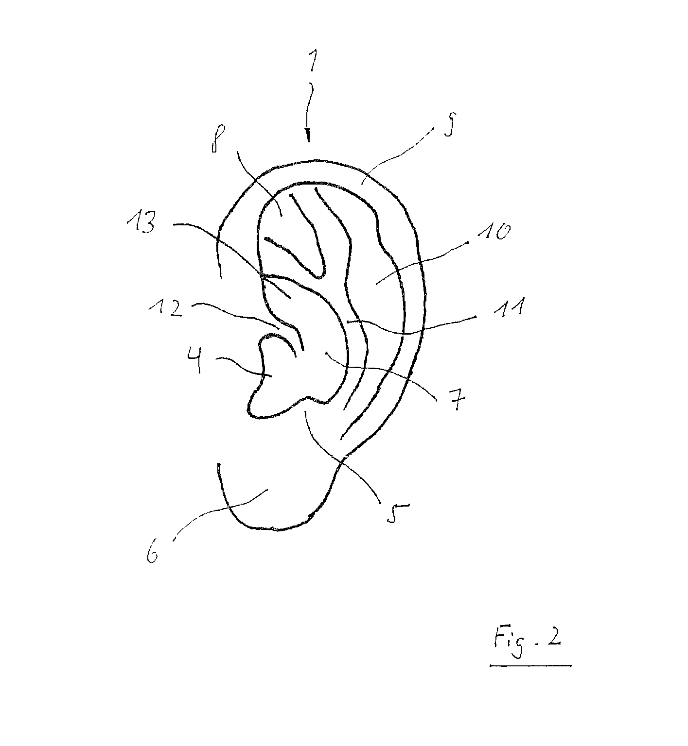 Device for applying a transcutaneous stimulus or for transcutaneous measuring of a parameter