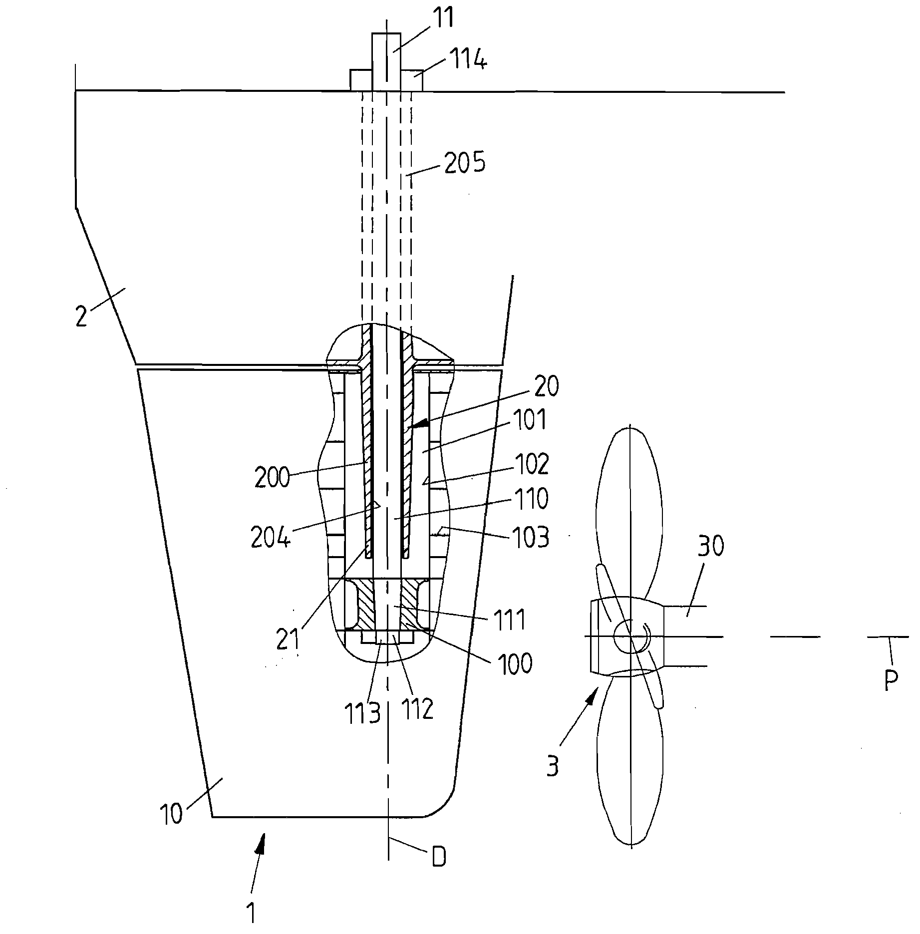 Rudder for marine vessels