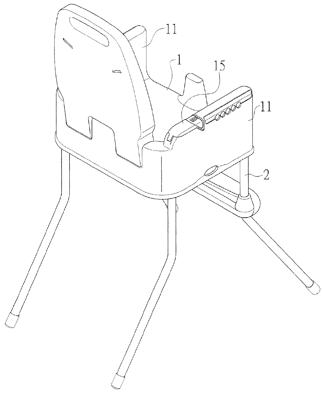 Belt strap of high chair for dining