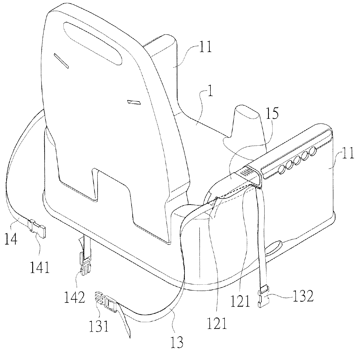 Belt strap of high chair for dining