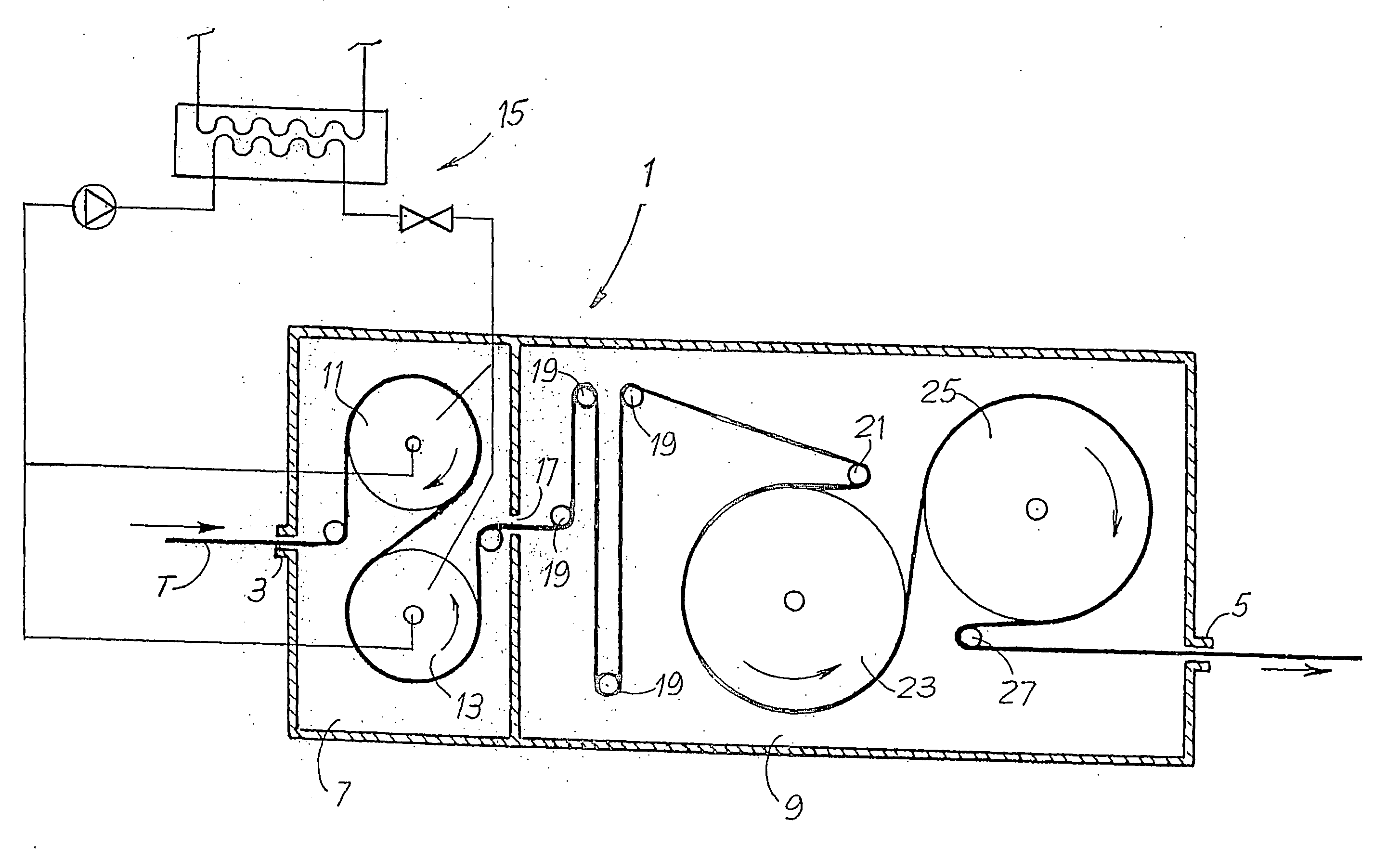 Method and machine for treating textile materials by ammonia or other liquids