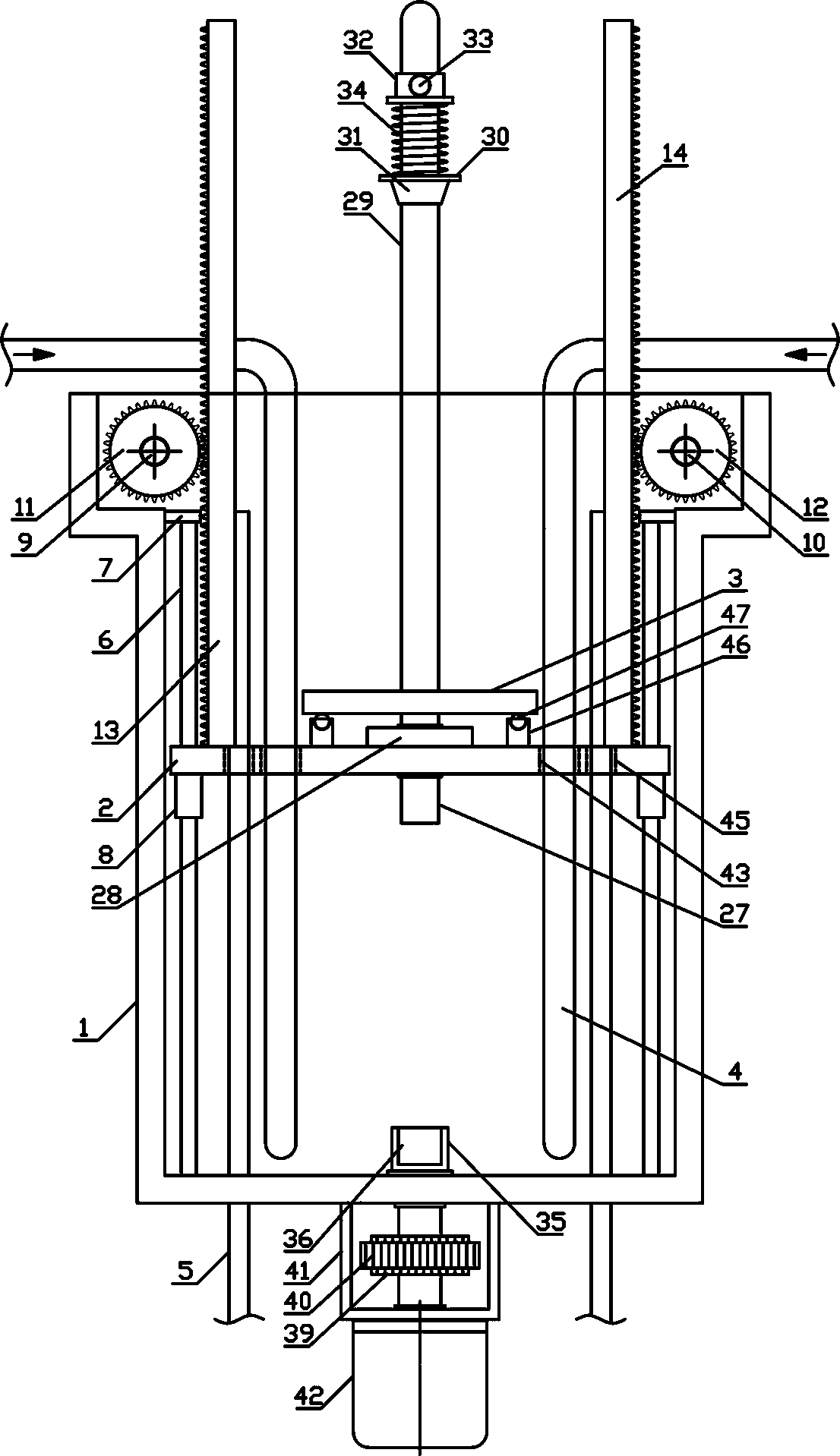 Bleaching and dyeing mechanism for blended yarn