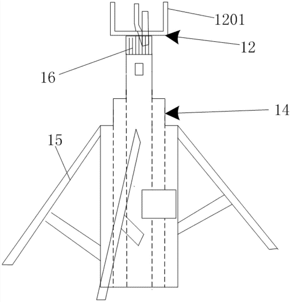 Ground clamping mechanism for high-altitude grounding device