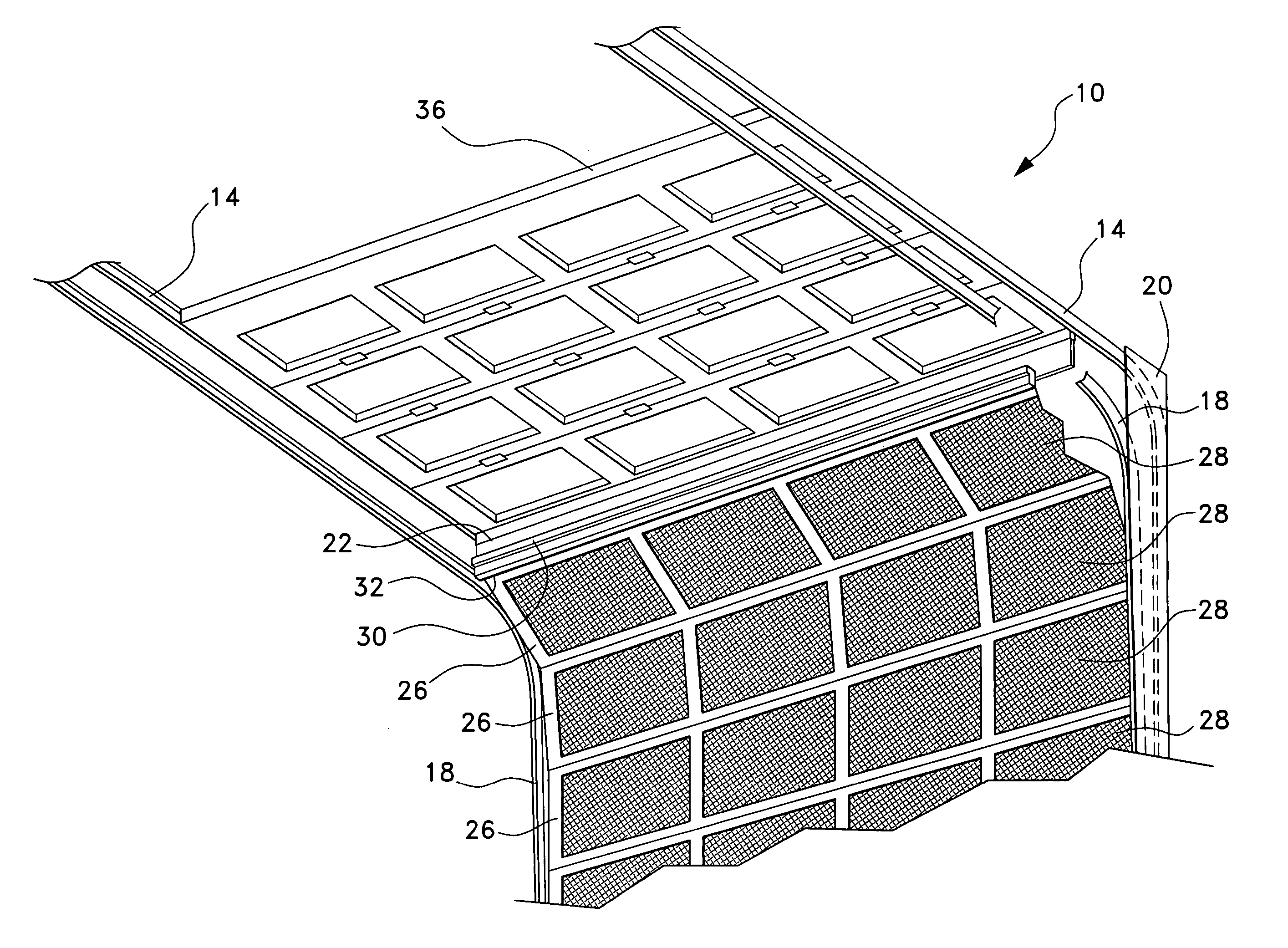 Overhead track screen door for garages