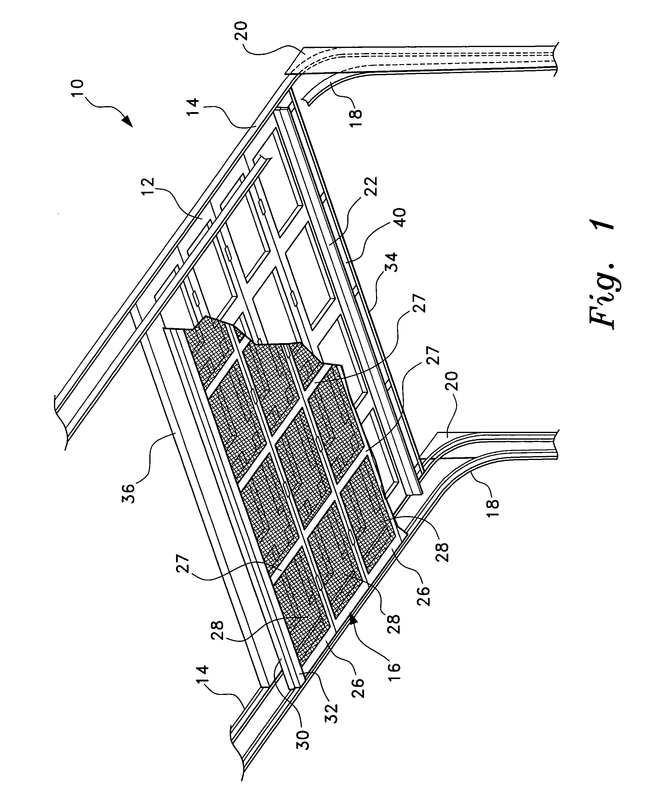 Overhead track screen door for garages