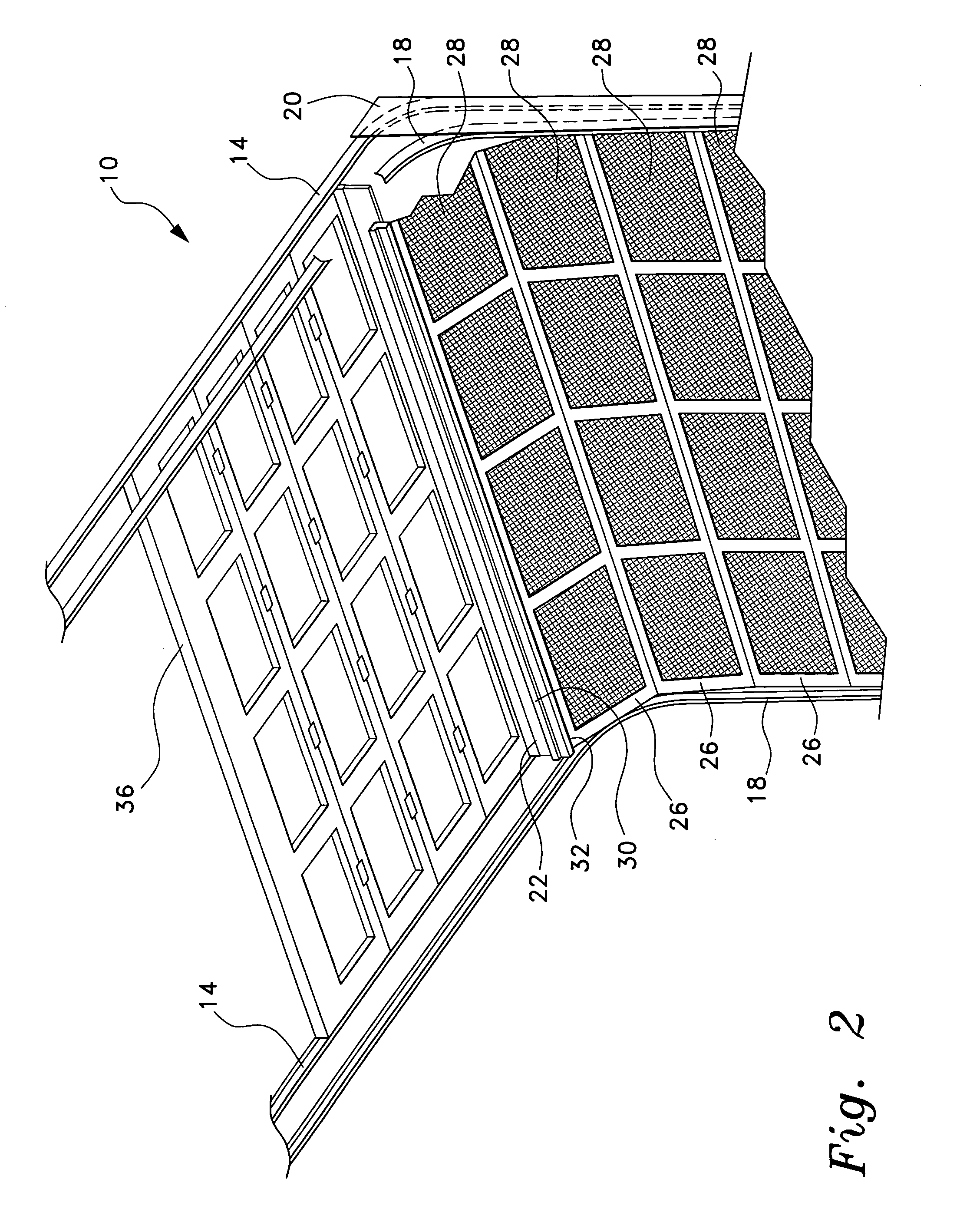 Overhead track screen door for garages