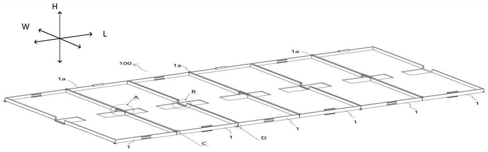 Method for assembling battery frame, battery module, battery pack and battery module