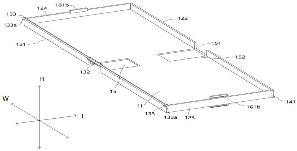 Method for assembling battery frame, battery module, battery pack and battery module