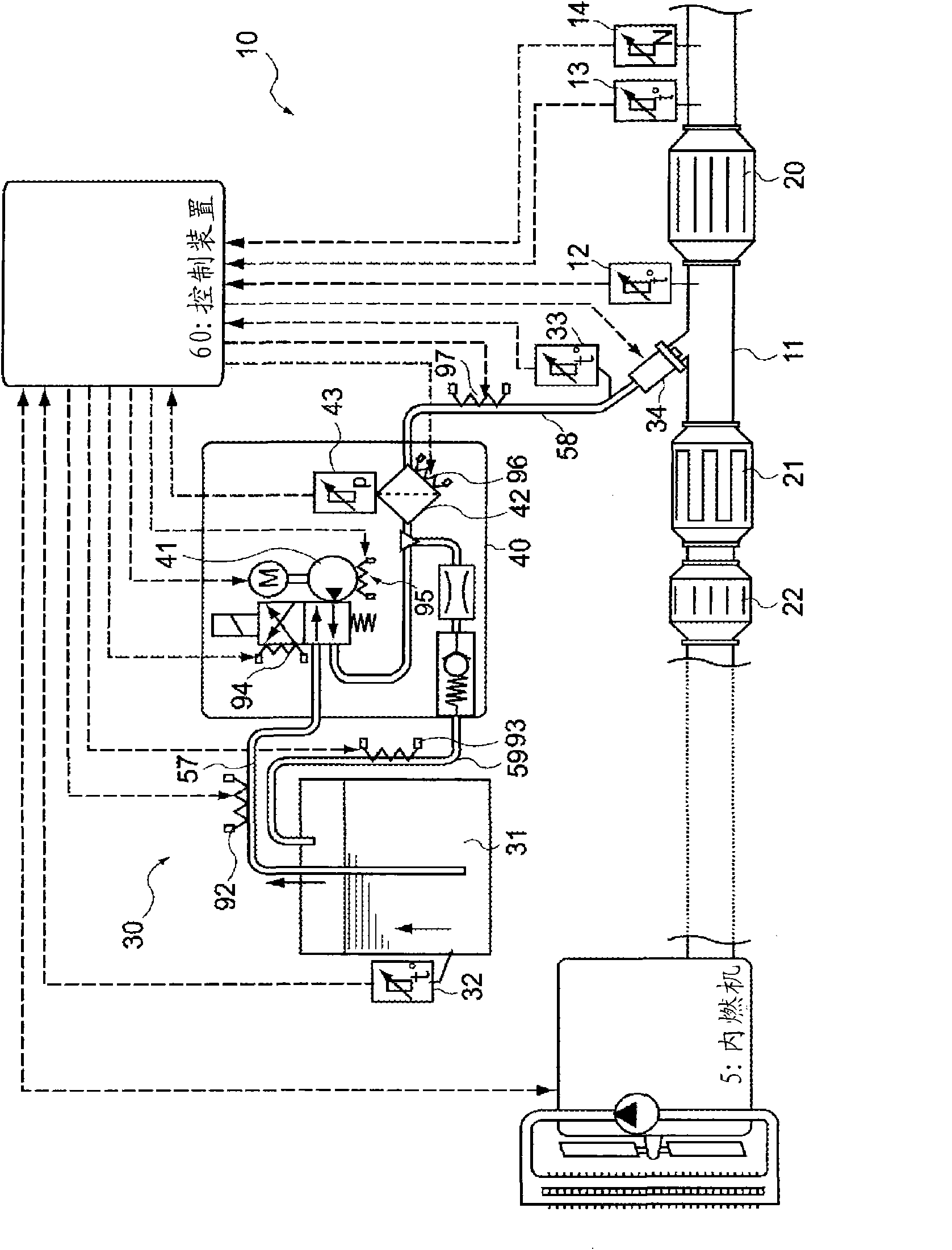 Reducing agent injection valve abnormality detection device and abnormality detection method