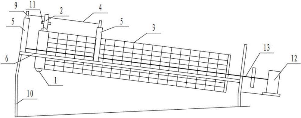 Continuous flipping vibration device of screening barrel