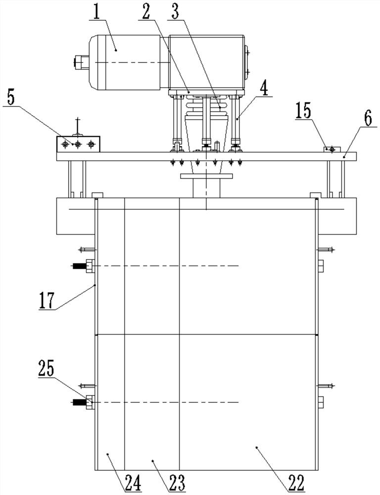 Rammed earth wall formwork erecting and ramming integrated construction device