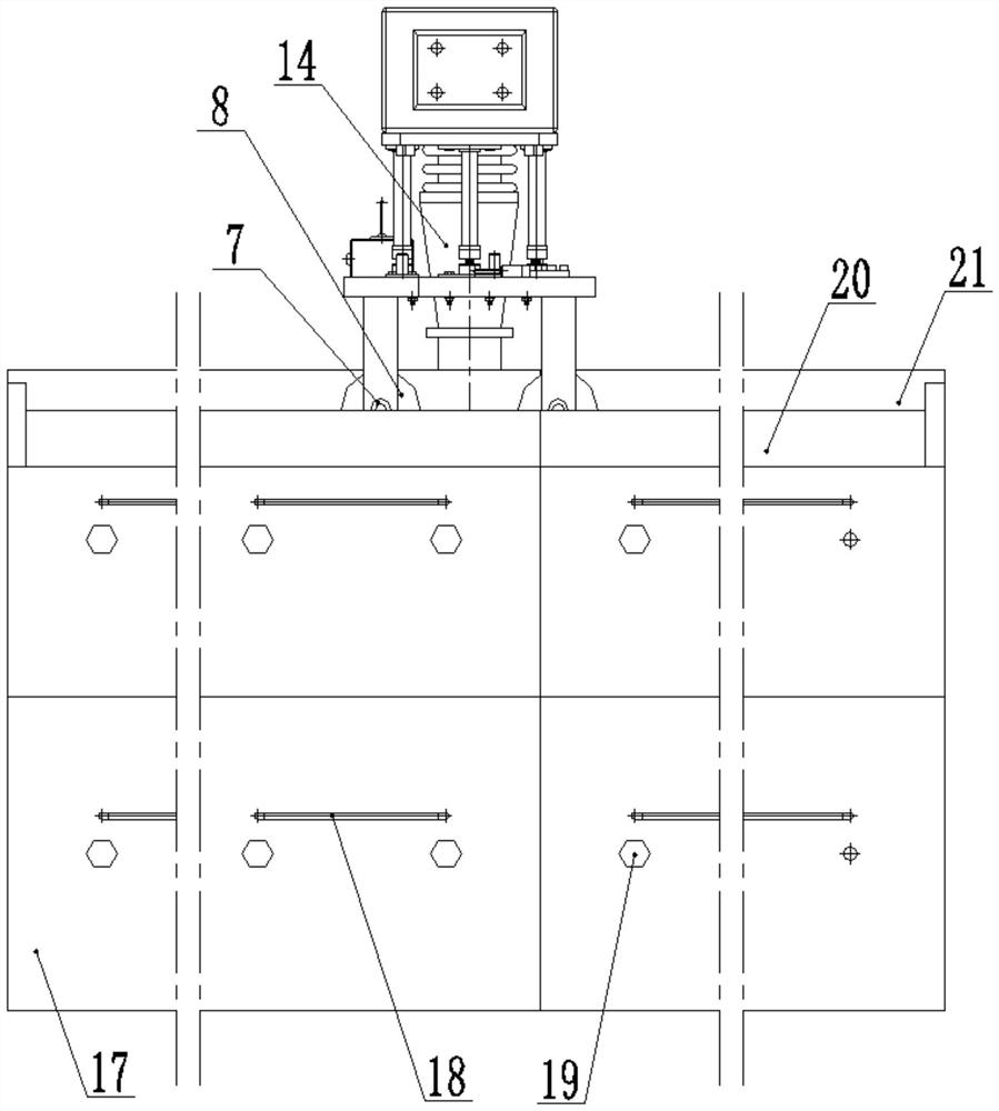 Rammed earth wall formwork erecting and ramming integrated construction device