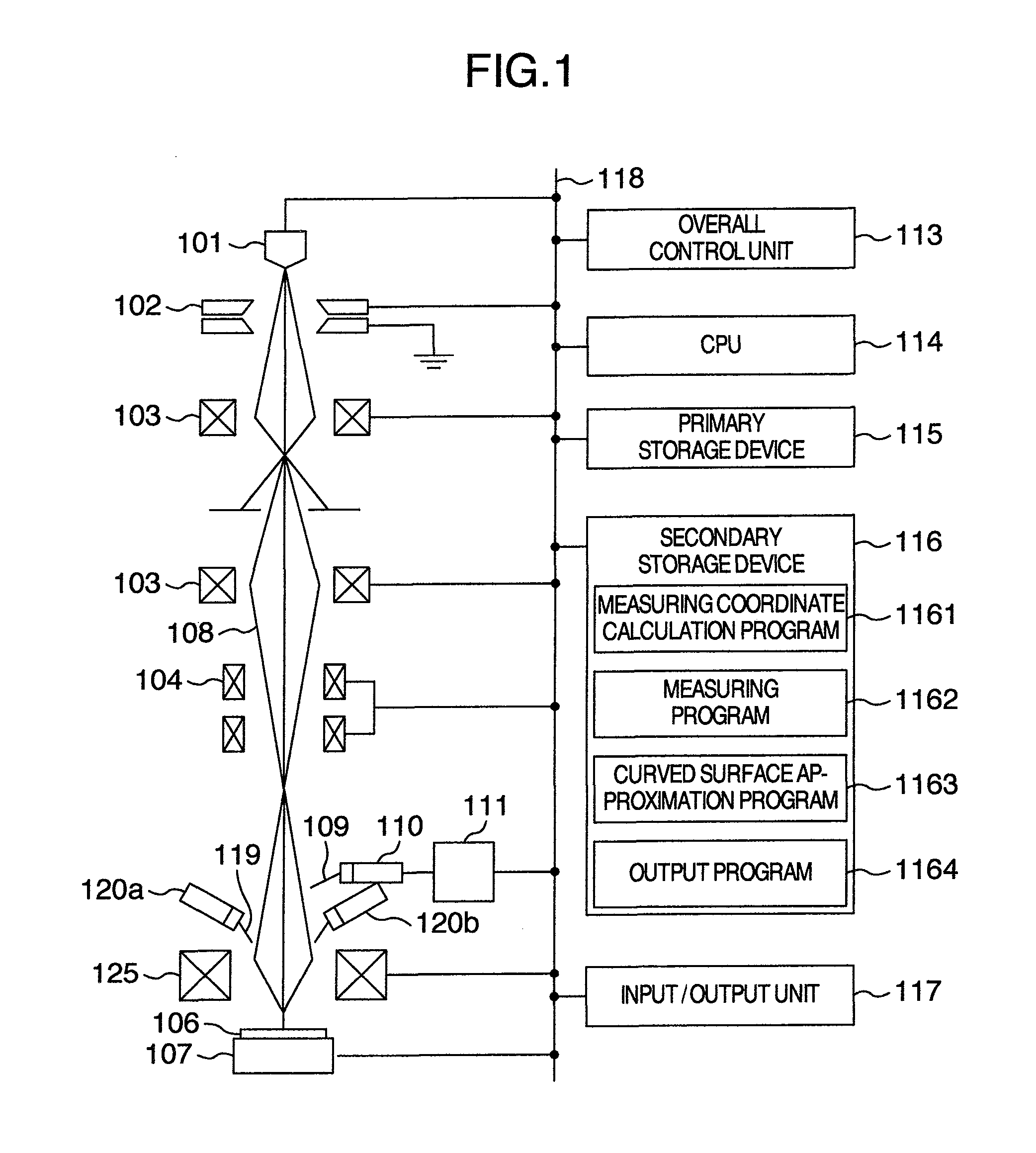 Measuring Apparatus, Measuring Coordinate Setting Method and Measuring Coordinate Number Calculation Method