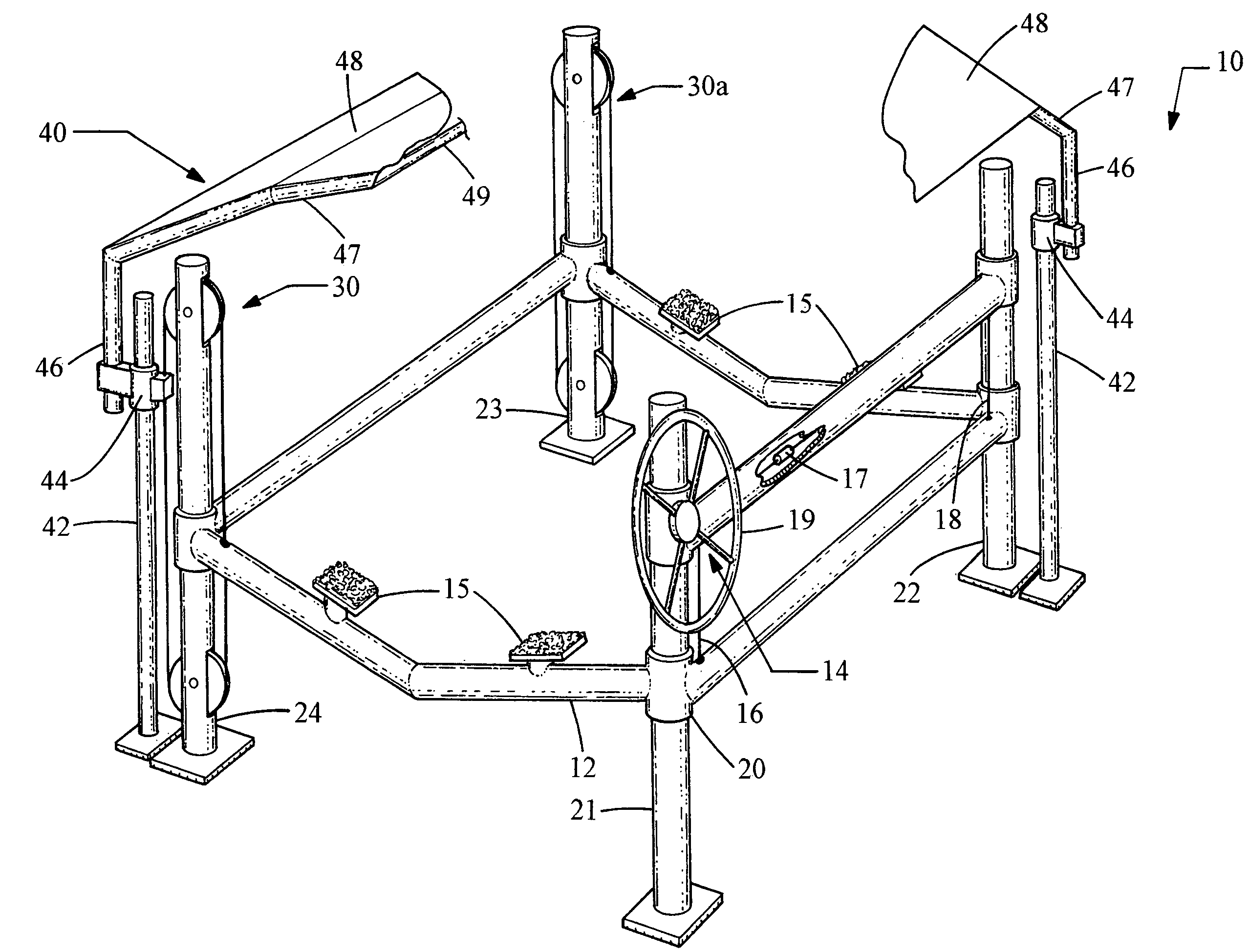 Boatlift and movable canopy assembly