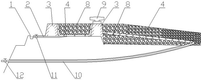 A method of filling a deep cyclone pool with air lift to drain seepage and build a dam