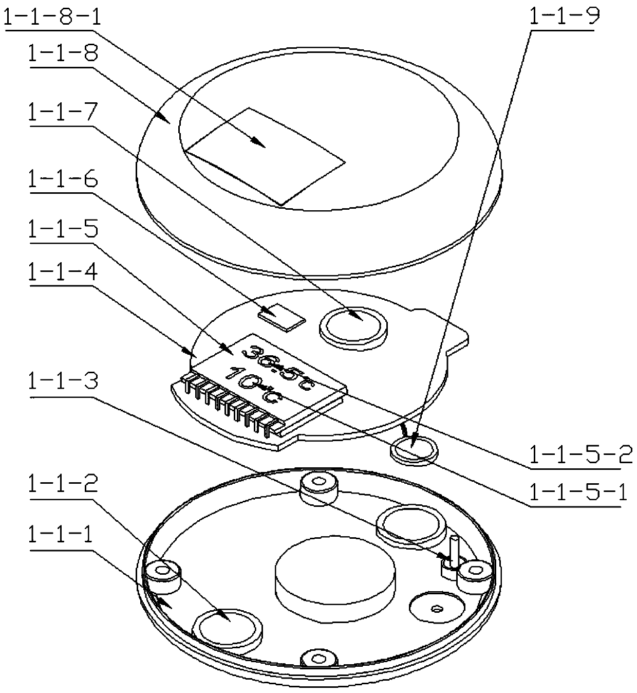 Cold-compress ice belt with function of monitoring body temperature of human body in real time