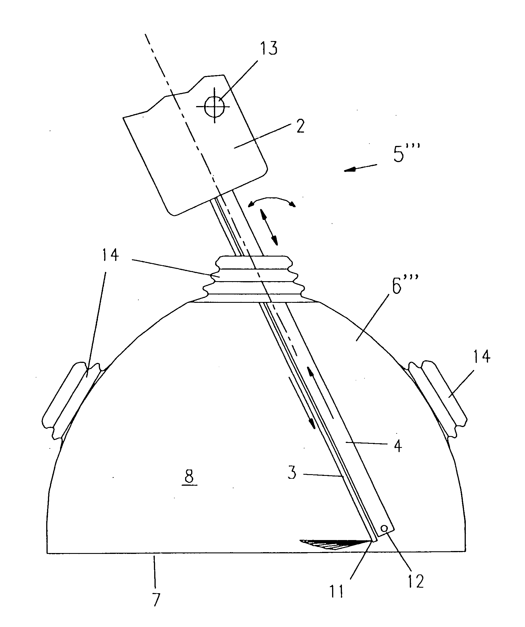 Applicator for a water jet separating apparatus