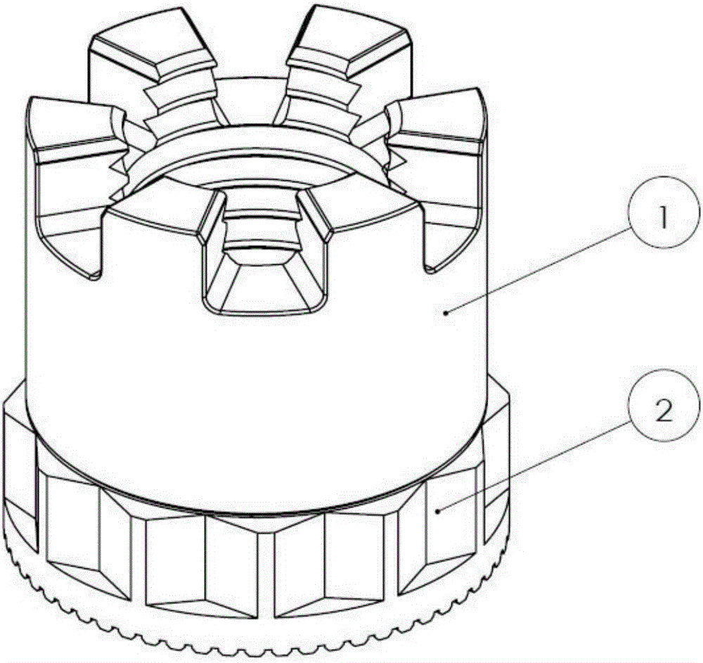 Combined type self-reaction-force locknut with high-precision torque coefficient