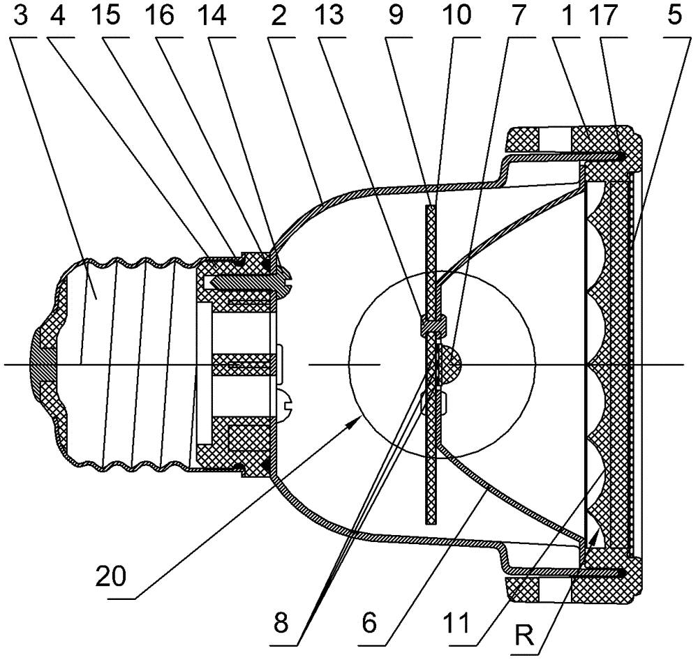 Structure of LED lamp