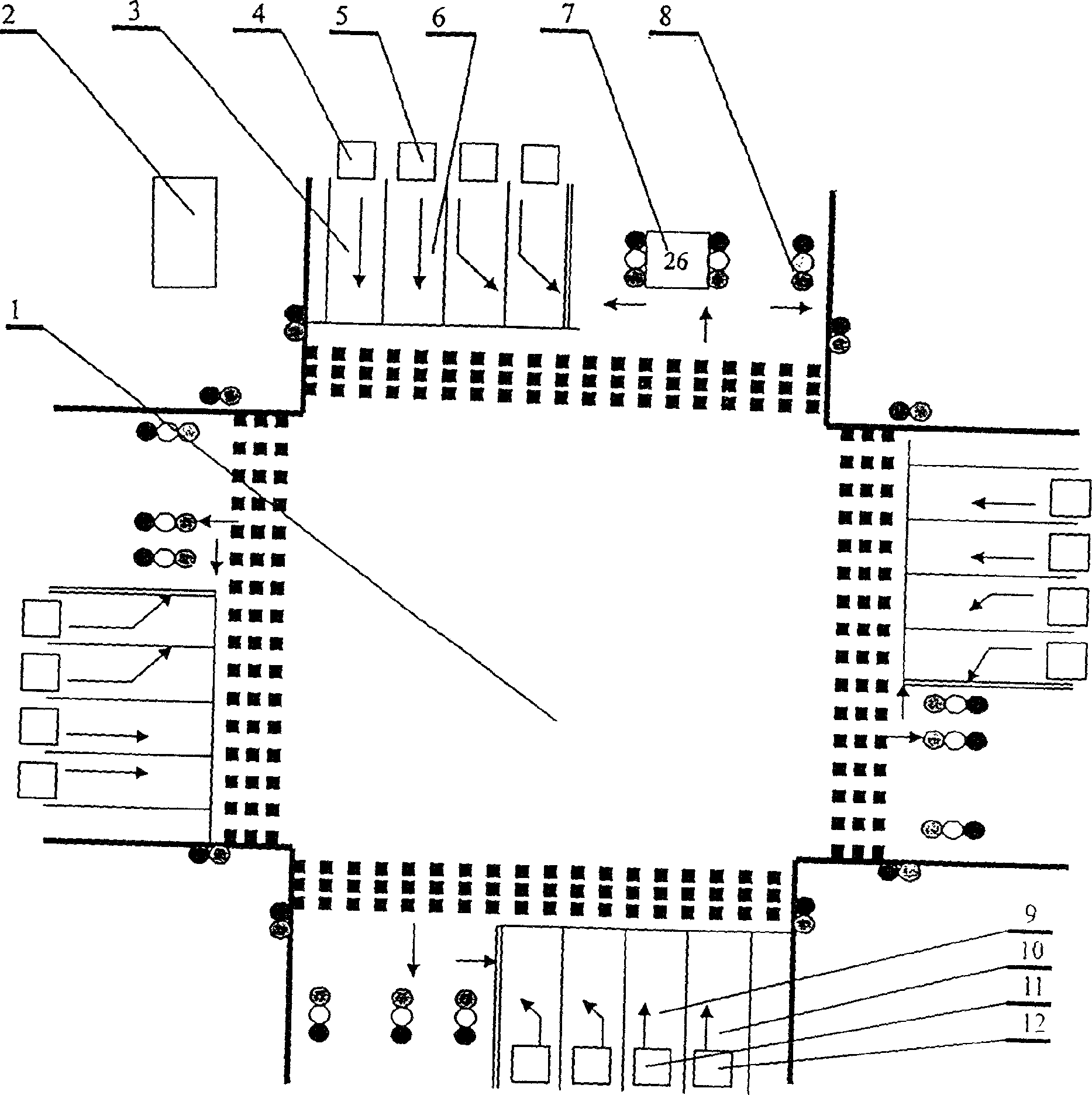 System for adaptive fuzzy control of traffic signal