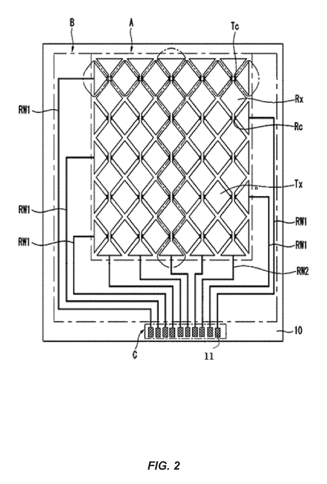 OLED display apparatus with in cell touch structure