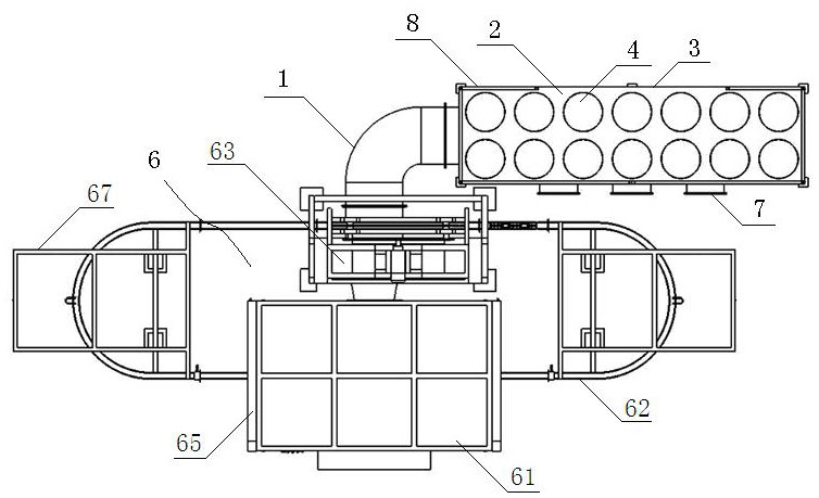 A dust collector for a plastic spraying machine