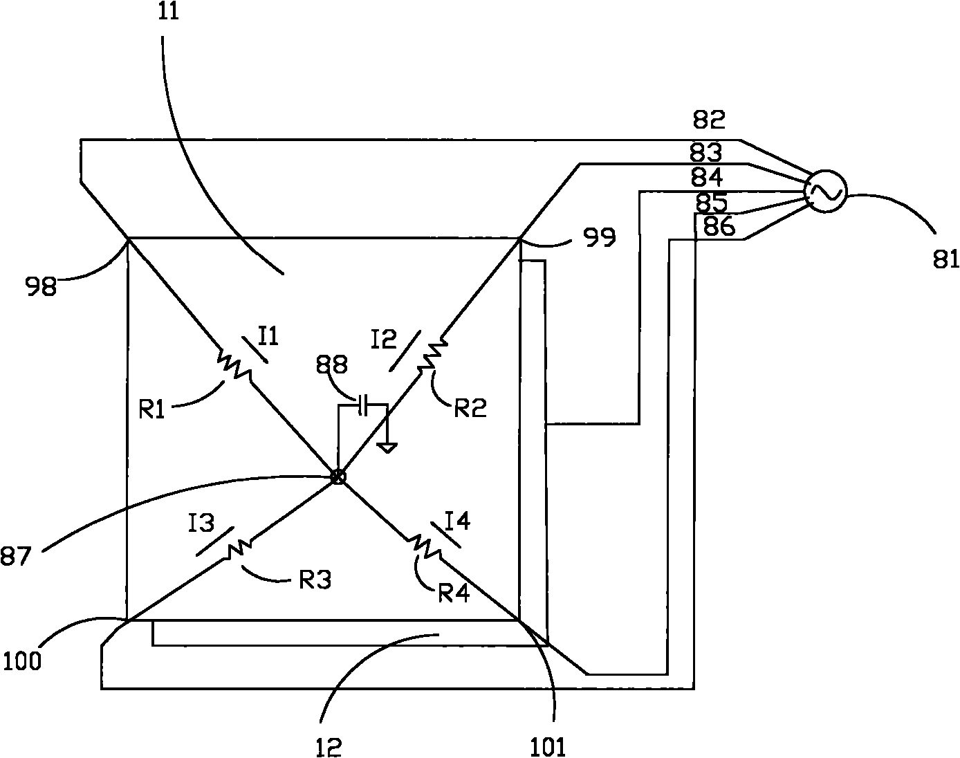 Touch screen, liquid crystal display device and driving method of touch screen