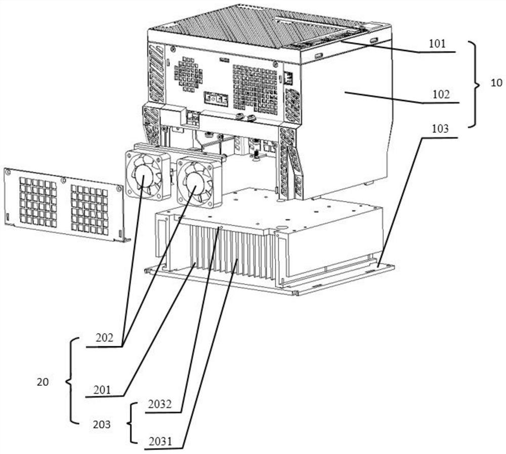 Independent air duct structure of servo driver