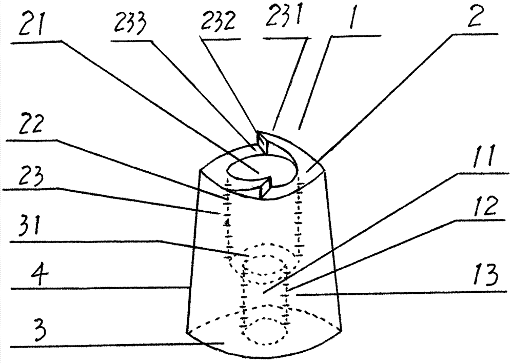 Heat-treatment quenching hardened anti-theft nut with top barrier at top